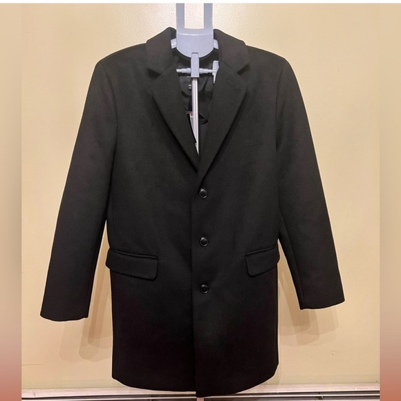 Express Brand New Men's Black Wool-Blend
Overcoat. Size Medium - Picture 5 of 16